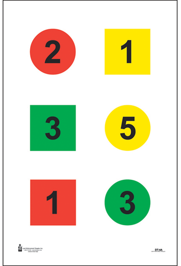 Action Target DT-4A Discretionary Command Training Paper Target 23" x 35" Multi-Color 100/Box