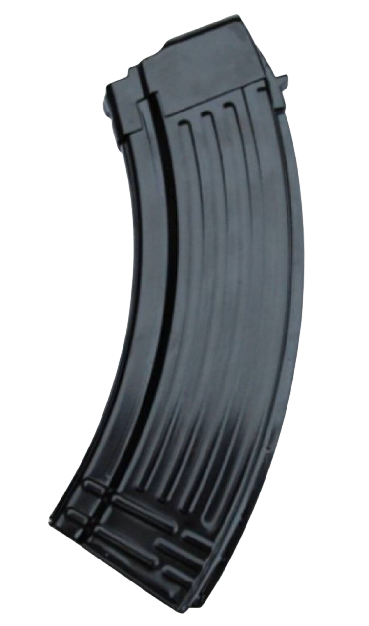 Global Ordnance AK-47 7.62x39mm 30rd Fully Ribbed Black Steel Magazine