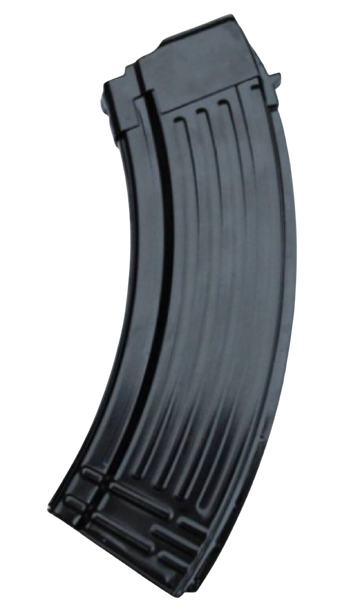 Global Ordnance AK-47 7.62x39mm 30rd Fully Ribbed Black Steel Magazine