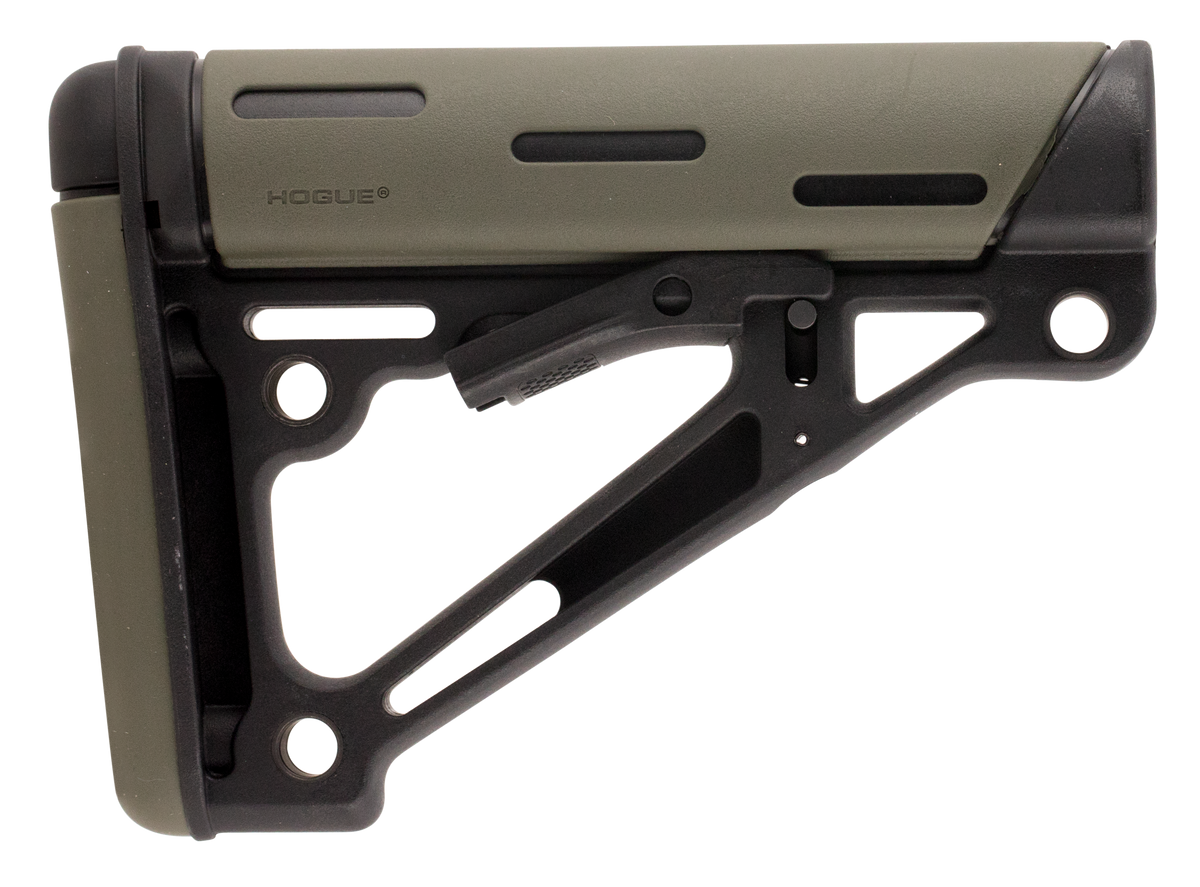 Hogue 15250 OverMolded Collapsible Buttstock OD Green Rubber AR-15/M16/M4 - Commercial Tube