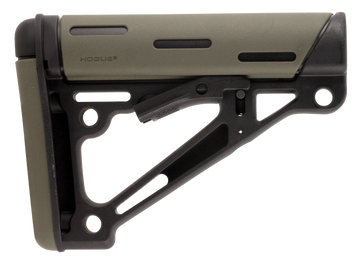 Hogue 15250 OverMolded Collapsible Buttstock OD Green Rubber AR-15/M16/M4 - Commercial Tube