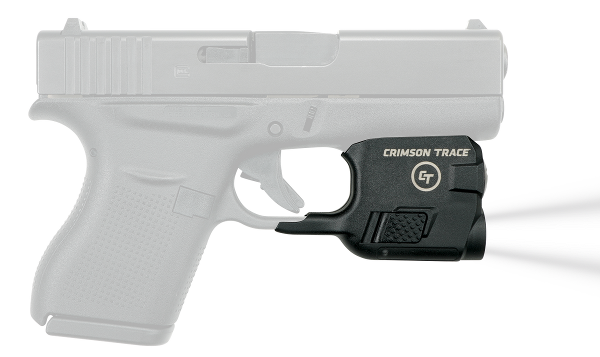 Crimson Trace LTG-773 Lightguard 110 Lumen White LED Light for Glock 42/43/43X/48 - Black Polymer