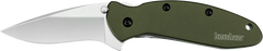 Kershaw Scallion 2.4" Folding Drop Point 420HC SS Knife - OD Green Aluminum