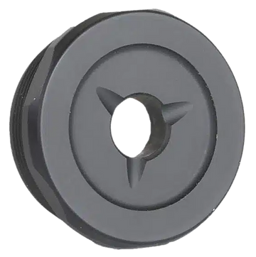 JK Armament 155 LT Flash Reducer End Cap 9mm Luger T6-7075 Aluminum Hard Anodized Black