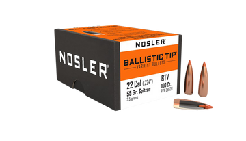 Nosler Ballistic Tip Varmint 22 Cal 55gr Spitzer Point 100/Box