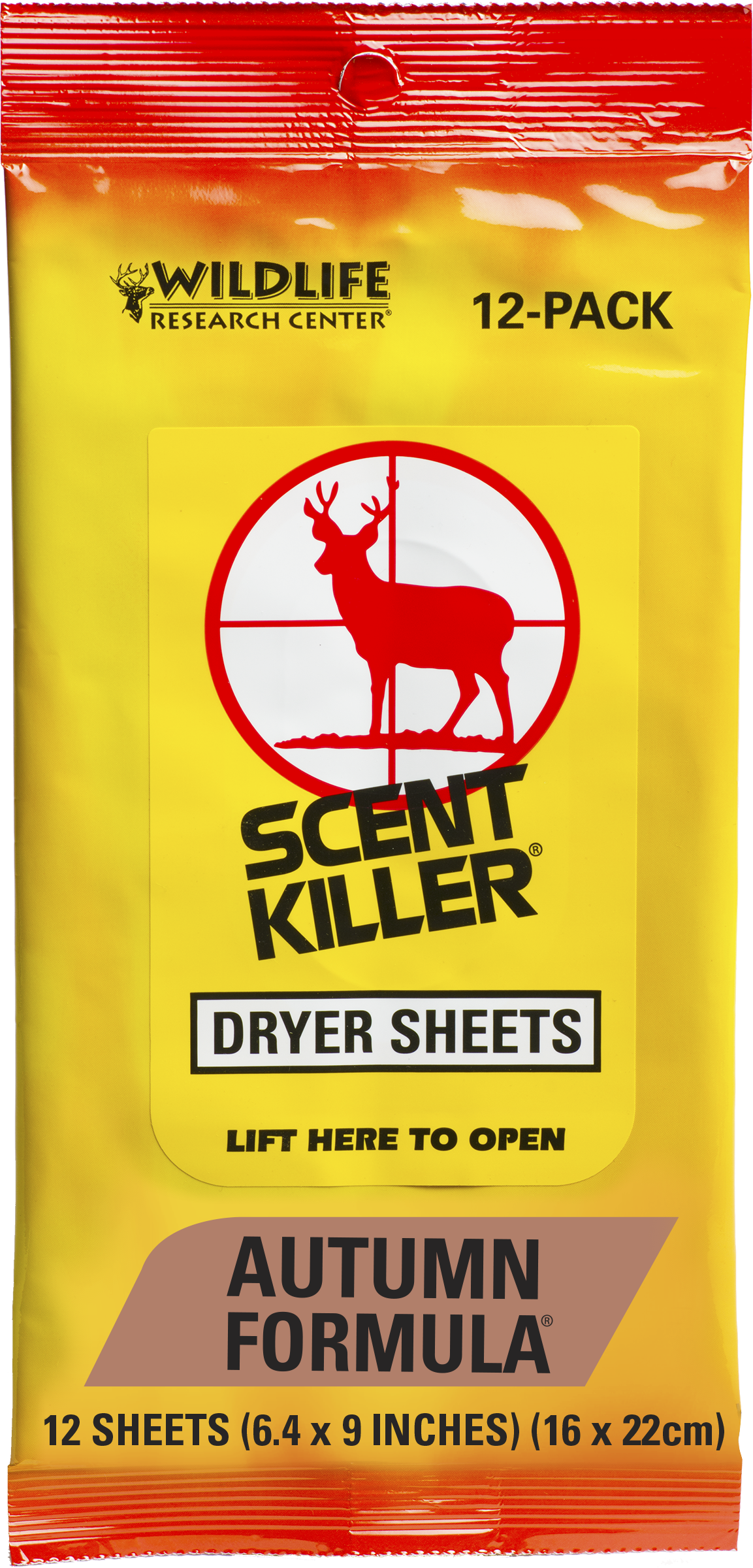 Wildlife Research 580 Scent Killer Autumn Scent Dryer Sheets - 12 Pack