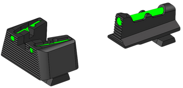 HiViz LiteWave SG32CLW21 Co-Witness Sight Set Green/Red/White Sig P320/365