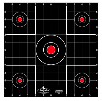 Birchwood Casey Dirty Bird Bullseye 12" Sight-In Tagboard Target 100/Pkg