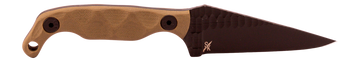Stroup Knives Mini OD 3.5" Fixed Blade Plain Edge 1095 Carbon Steel Black Cerakote - OD Green G10 Handle
