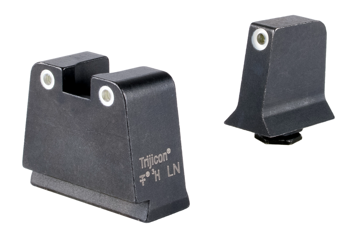 Trijicon 601140 Suppressor/Optic Height Night Sights Green Tritium White Outline - Glock 42/43/43x/43e/48