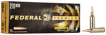 Federal Premium 270 WSM 140gr Berger Hybrid Hunter 20 Rd - Box or Case