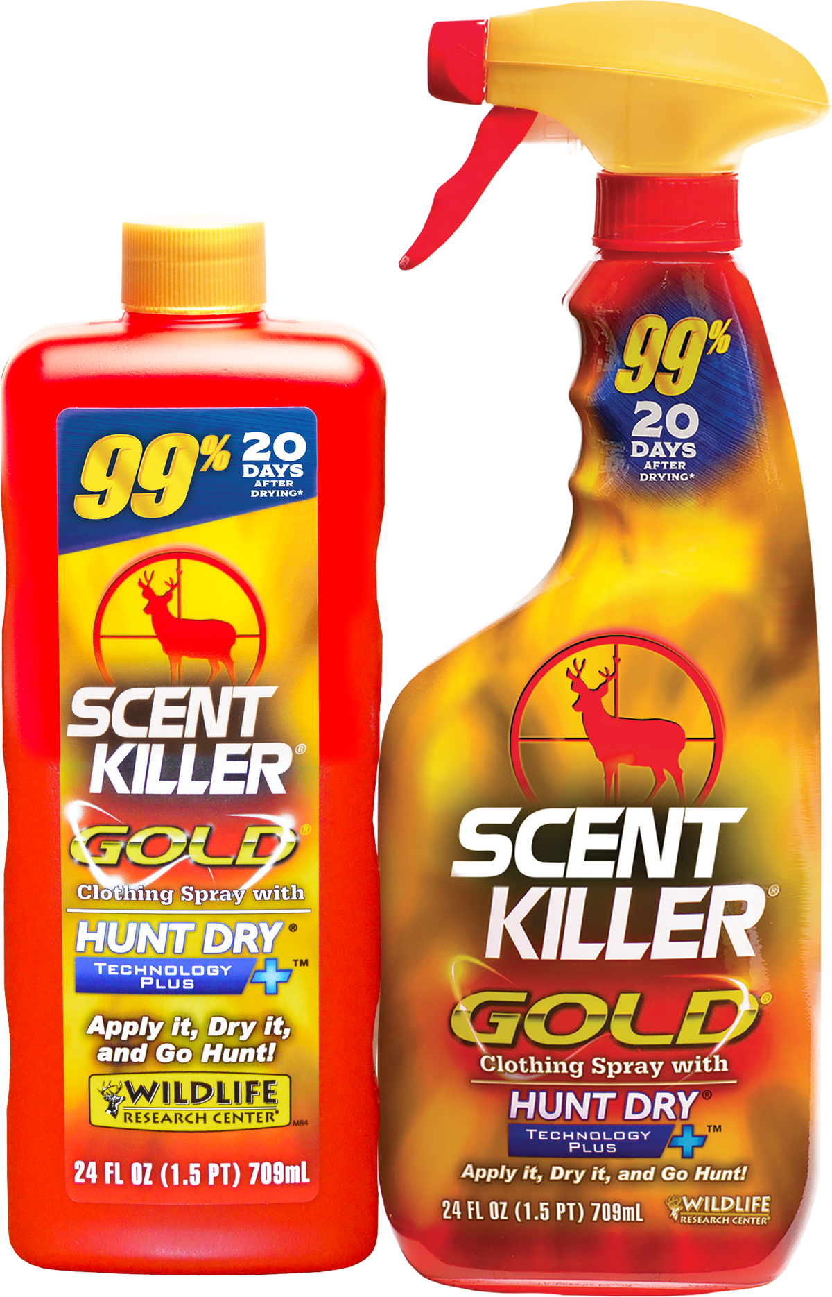 Wildlife Research 1259 Scent Killer Gold Combo Odorless 24oz Trigger Spray + 24oz Refill