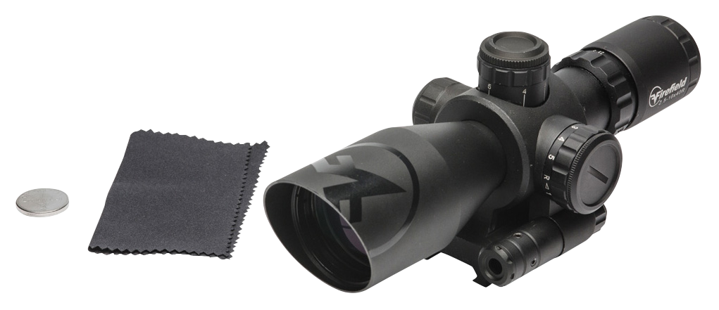 Firefield Barrage 2.5-10x40mm Illuminated Mil-Dot Rifle Scope w/Red Laser Matte Black