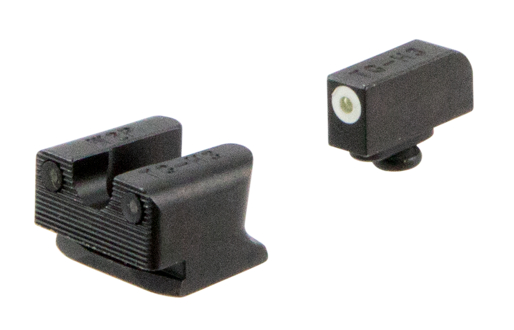 TruGlo Tritium Pro Walther PPS Classic & M2 Front/Rear Night Sight Set - Green Tritium w/White Outline