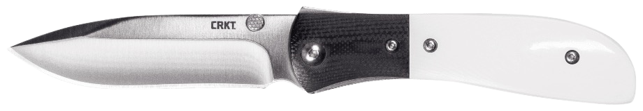 Columbia River CRKT M4-02M 3.25" Folding Drop Point 8Cr13MoV Satin Plain Blade White Resin Fiber w/Black G10 Bolster