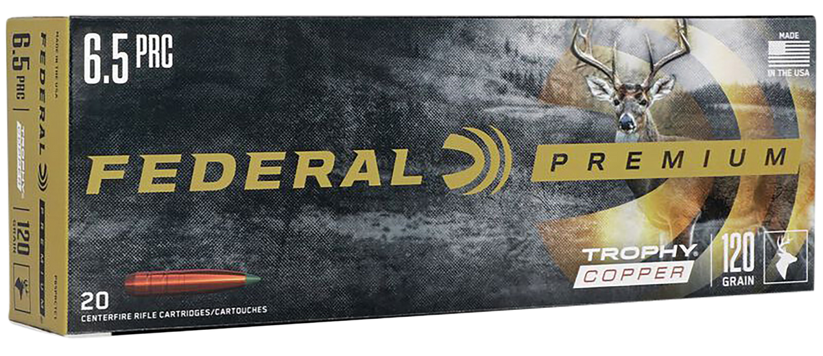 Federal Premium 6.5 PRC 120gr Trophy Copper 20rd - Box or Case
