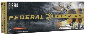 Federal Premium 6.5 PRC 120gr Trophy Copper 20rd - Box or Case