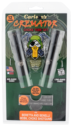 Carlsons Cremator Beretta/Benelli Mobil 12 Gauge Mid/Long Range Non-Ported Choke Tube - 2 Pack