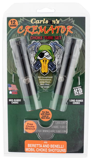 Carlsons Cremator Beretta/Benelli Mobil 12 Gauge Mid/Long Range Non-Ported Choke Tube - 2 Pack