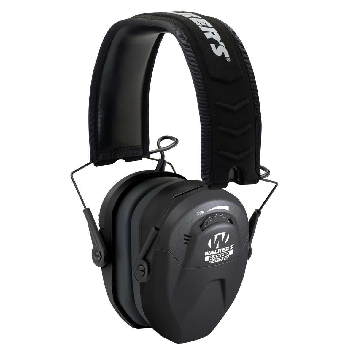 Walkers Game Ear Razor Compact Electronic Muff 23 dB Over the Head Black Polymer - Youth/Women
