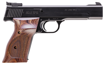 Smith & Wesson Model 41 Rimfire 22 LR 5.5" 10+1 SAO Semi-Auto Pistol - Blued Wood