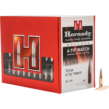 Hornady A-Tip Match 6.5mm .264 153gr - 100/Box
