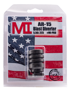 Midwest Industries MIPBD AR-15 223 Rem, 5.56x45mm NATO Blast Diverter 1/2-28 tpi Black Phosphate Steel