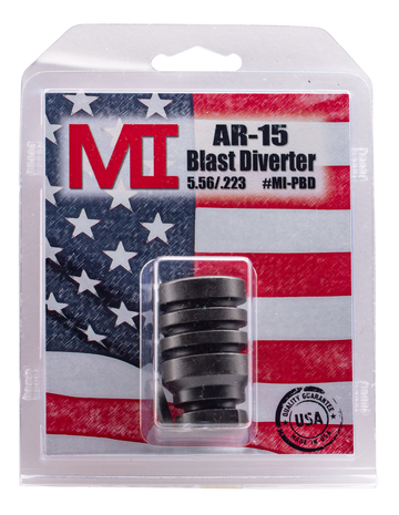 Midwest Industries MIPBD AR-15 223 Rem, 5.56x45mm NATO Blast Diverter 1/2-28 tpi Black Phosphate Steel