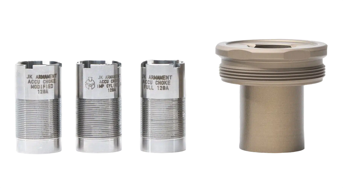 JK Armament Widowmaker 195 Accu-Choke 20 Gauge Improved Cylinder/Modified/Full Choke Tube Bundle - FDE