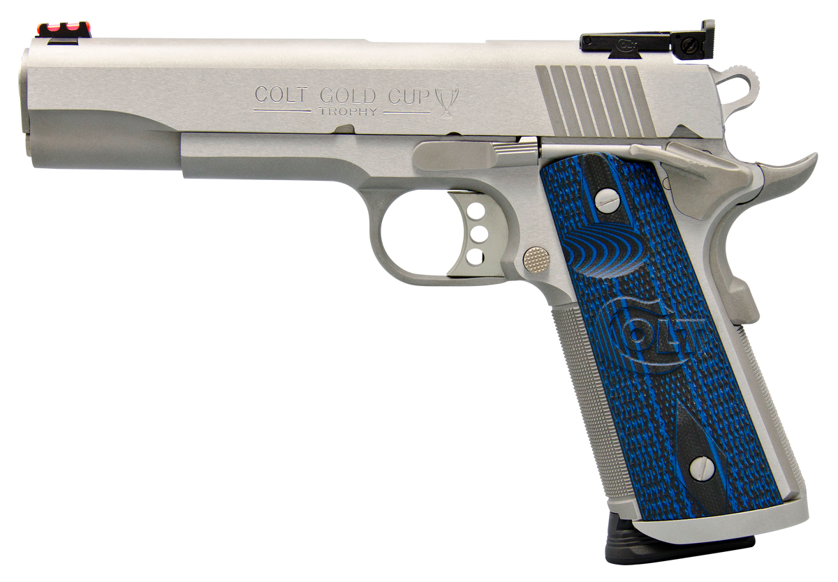 Colt Mfg Gold Cup Trophy 38 Super 5" 9+1 SAO Pistol - Stainless