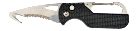 Rynoblade RUKO RUK0194BK-CS 1.75" Black GFR Folding Rescue Knife