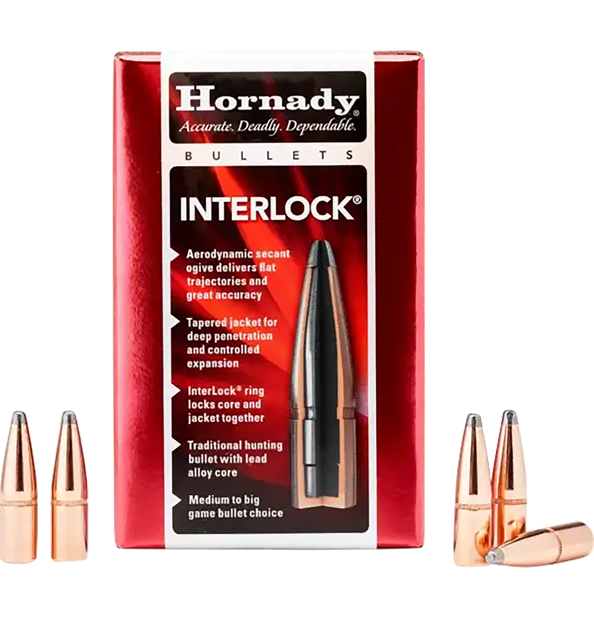 Hornady InterLock 32 Cal .321 170gr Flat Point - 100/Box