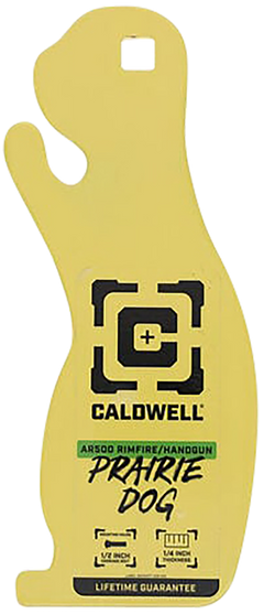 Caldwell AR500 1/4" Prairie Dog Rimfire/Handgun Steel Target Yellow