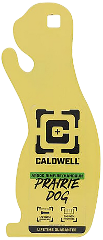 Caldwell AR500 1/4" Prairie Dog Rimfire/Handgun Steel Target Yellow