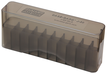 MTM Case-Gard J-20 Slip-Top Ammo Box 30-30 Win 45-70 Gov 20rd Clear Smoke Polypropylene