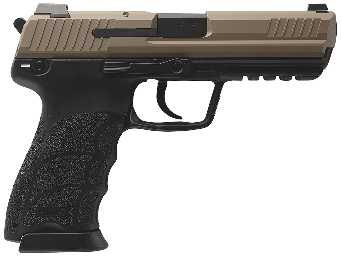 HK HK45 V1 45 ACP 4.46" 10+1 Semi-Auto Pistol - Flat Dark Earth