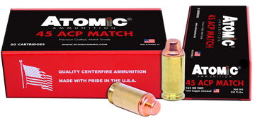 Atomic Precision Craft Match 45 ACP 185gr Semi Wadcutter - Box or Case