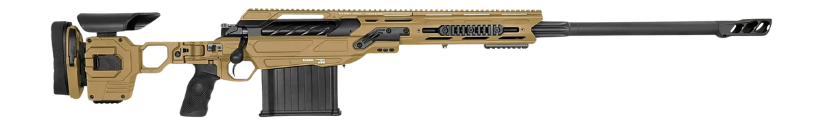 Cadex CDX-50 Tremor 50 BMG 5+1 29" Bolt Action Rifle - Hybrid Tan Stock