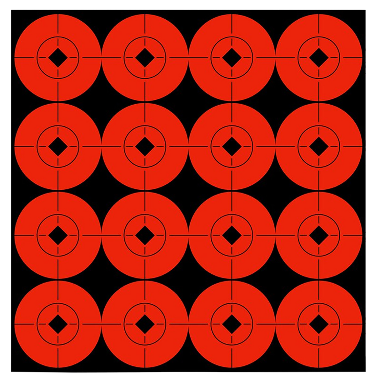 Birchwood Casey 33904 Target Spots Self-Adhesive Paper 1.5" Bullseye Black/Orange 160 Pack