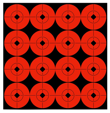 Birchwood Casey 33904 Target Spots Self-Adhesive Paper 1.5" Bullseye Black/Orange 160 Pack