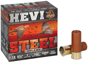 Hevishot HEVI-Steel Upland 12 Gauge 2.75" 1 oz #6 Shot 1350 fps - Box or Case
