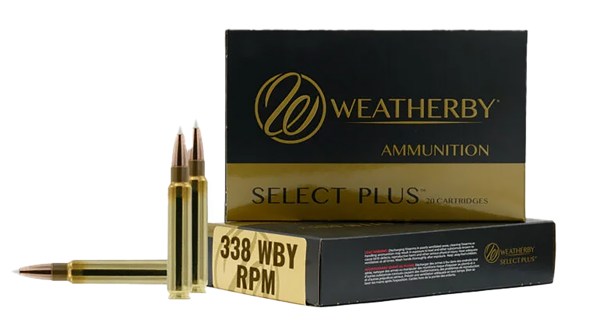 Weatherby Select Plus 338 WBY RPM 185gr TTSX Boat Tail 20rd - Box or Case