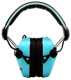 Pyramex Venture Gear Sentinel Electronic Muff 26 dB NRR Over the Head Powder Blue/Black