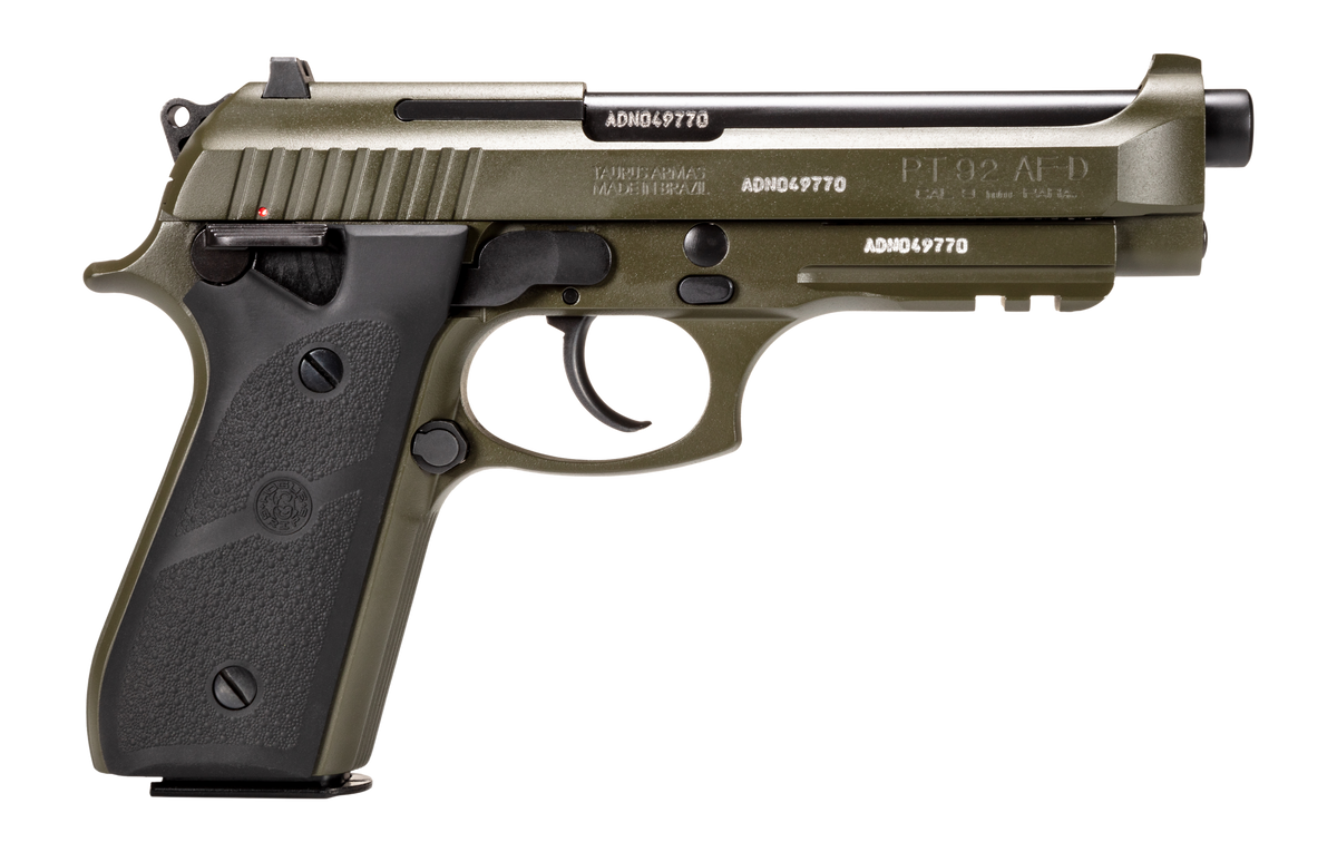 Taurus PT92 9mm Luger 5" 17+1 DA/SA Semi-Auto Pistol - OD Green Cerakote