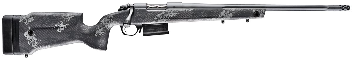 Bergara Rifles B-14 Crest 6.5 Creedmoor 20" 3+1 Bolt-Action Rifle - Sniper Gray Cerakote, Carbon Fiber Stock