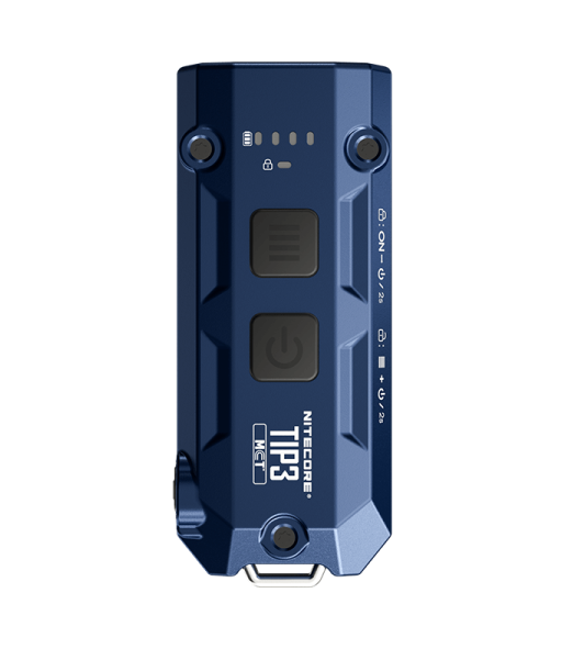 Nitecore TIP3 720 Lumen USB-C Rechargeable Keychain Flashlight - Blue