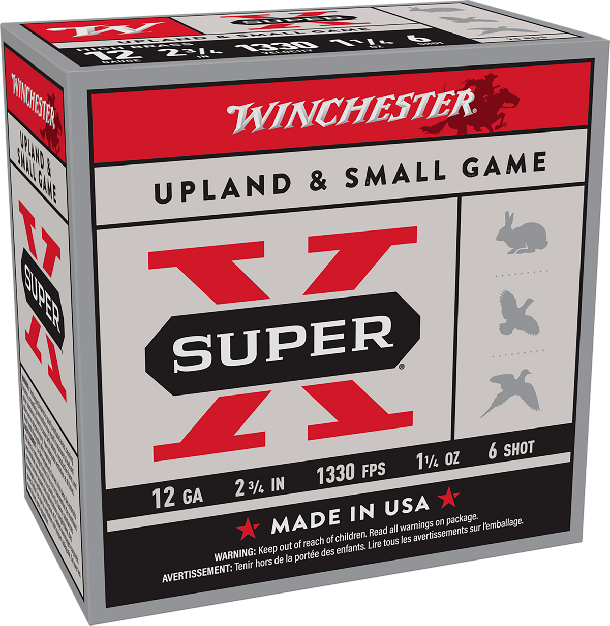 Winchester Ammo Super X Game Load 12 Gauge 2.75" 1-1/4 oz #6 Shot 25 Rd - Box or Case