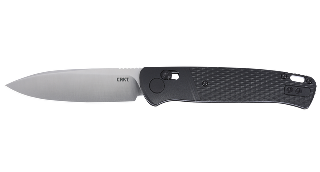 Columbia River Counterpart 3.38" Folding Drop Point Plain Black Oxide 12C27 SS Black GRN Knife