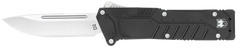 CobraTec Knives Special Forces 3.25" OTF Drop Point Plain D2 Steel Black Aluminum Handle
