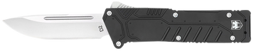 CobraTec Knives Special Forces 3.25" OTF Drop Point Plain D2 Steel Black Aluminum Handle